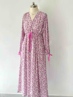 Ariana Floral V-neck Long Dress