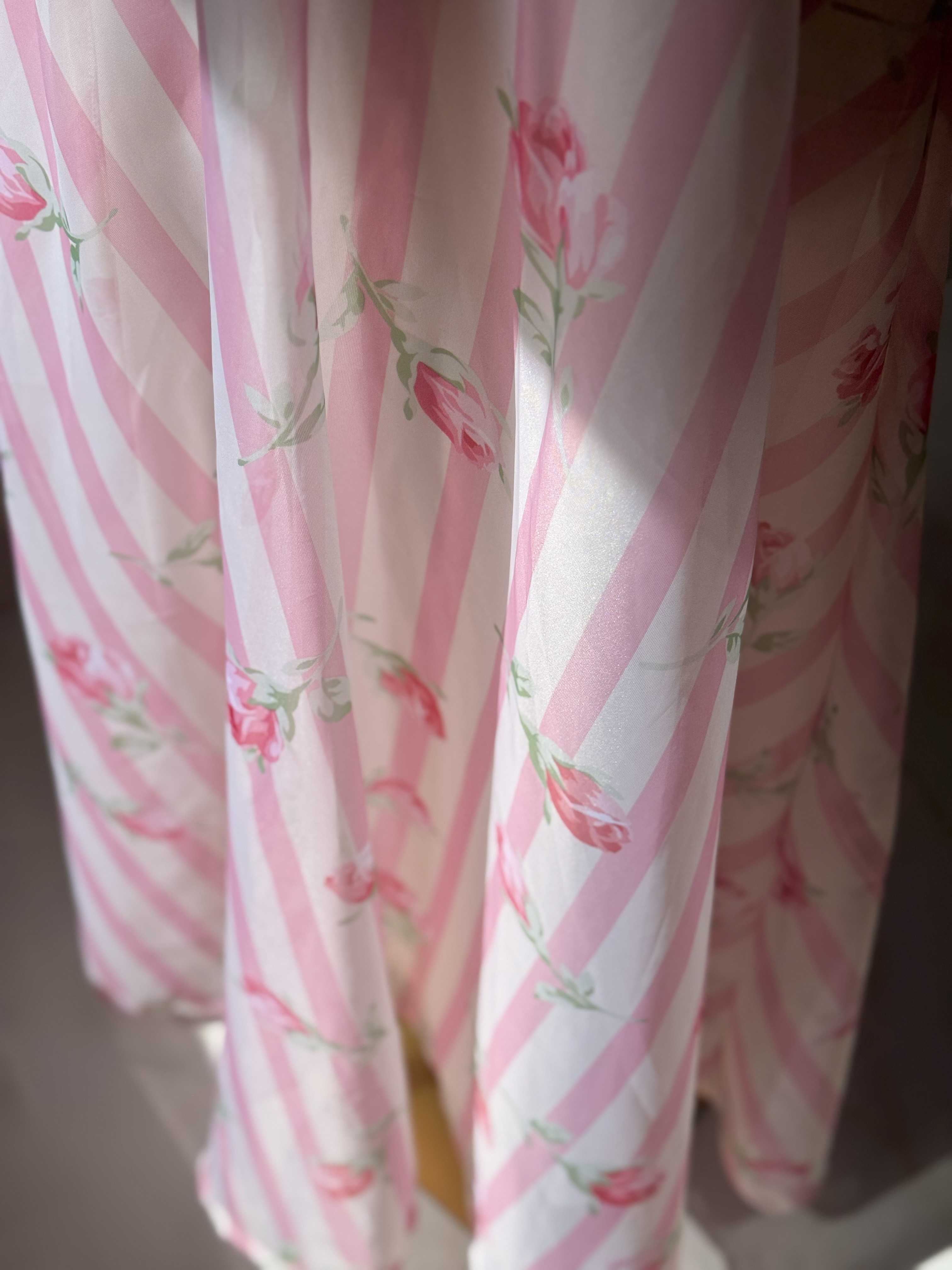 Taffy Pink and White Organza Dress