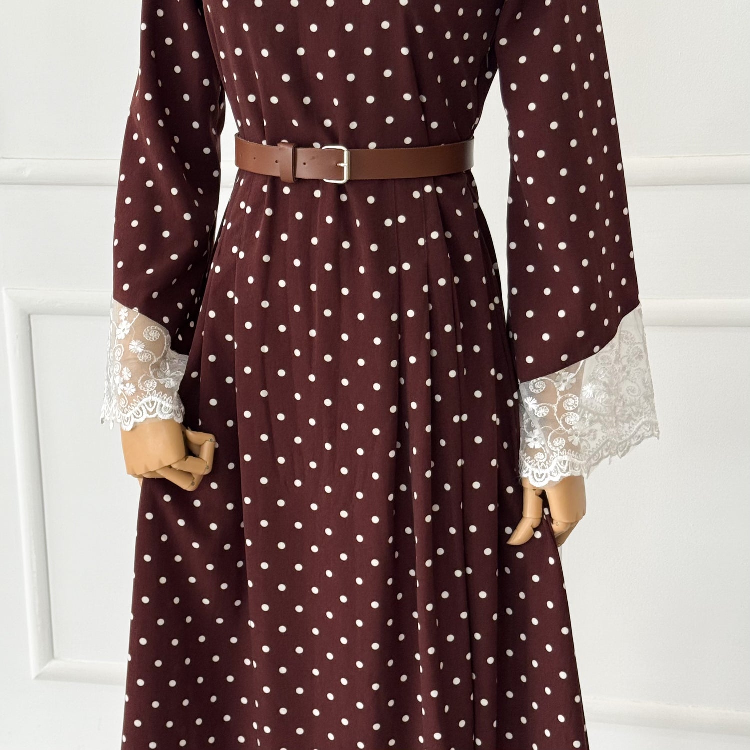 Cocoa Polka Dot Long Dress