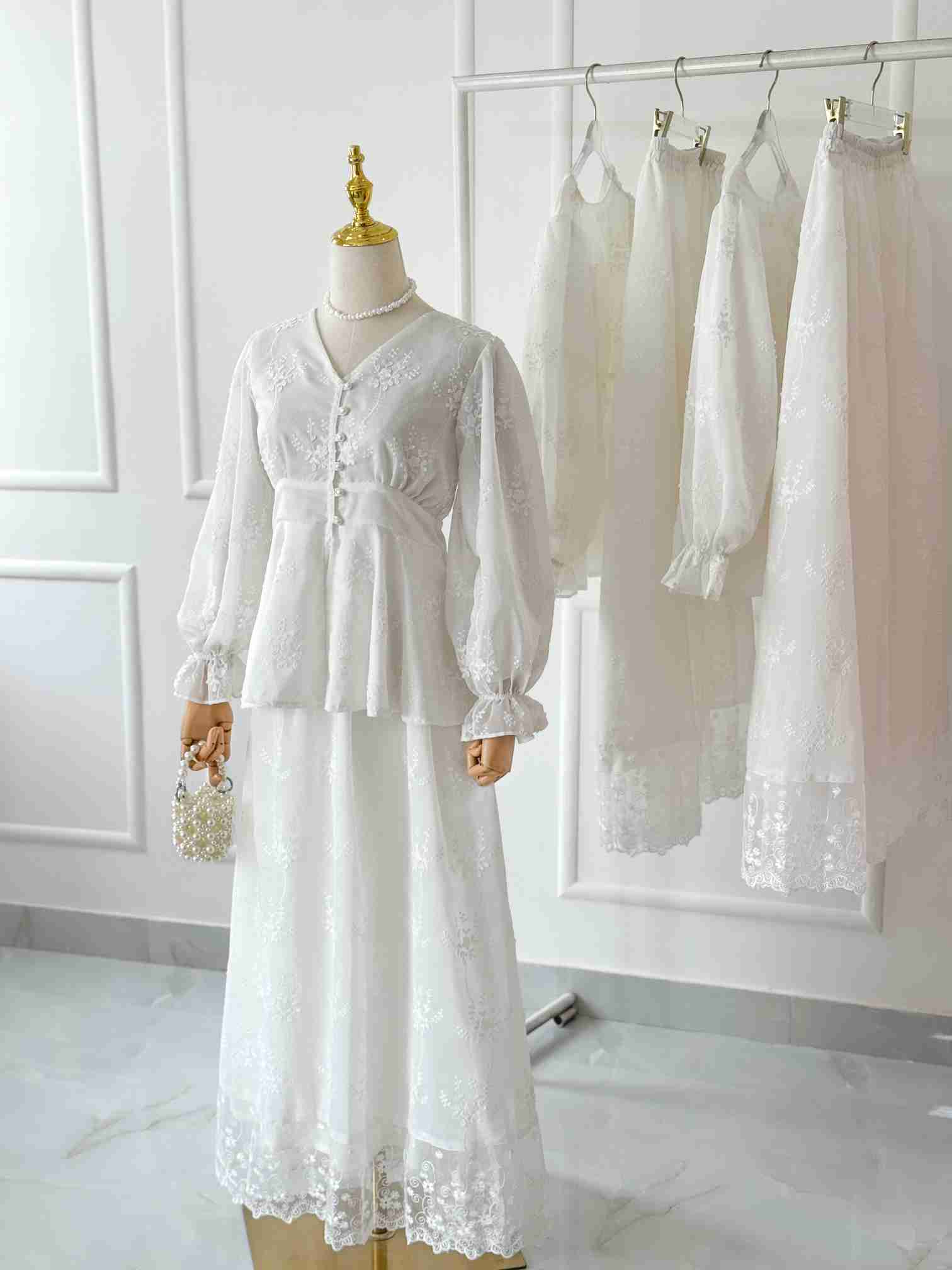 Jasmine Chiffon Blouse & Skirt