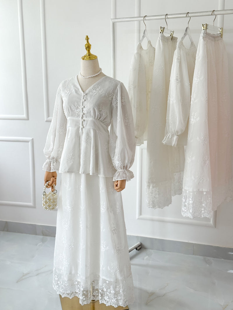 Jasmine Chiffon Blouse & Skirt