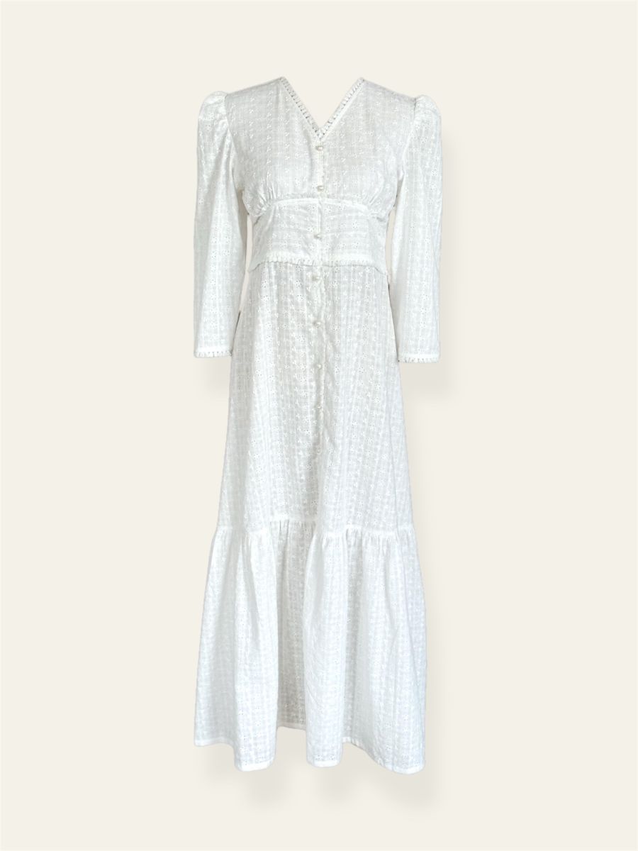 Elara Chikankari Summer Long Dress