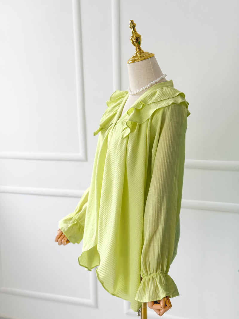 Citrus Ruffled Top