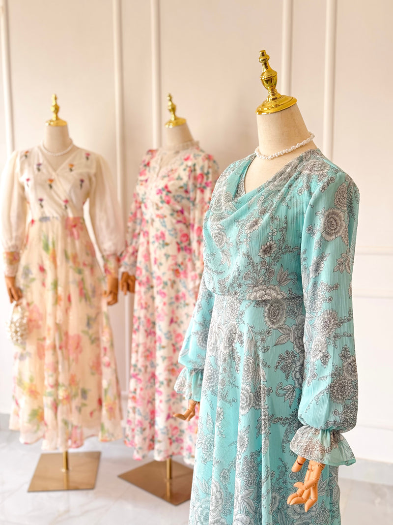 Sea Breeze Chiffon Long Dress