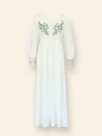 Dove Embroidered Long Dress