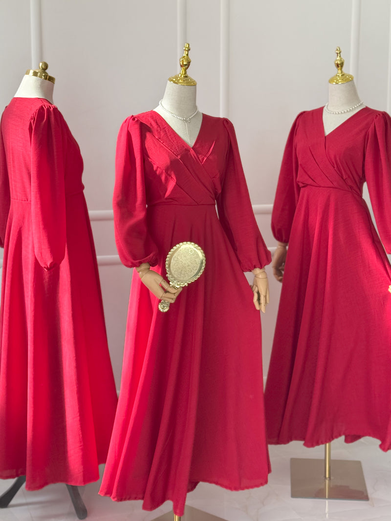 Ruby Flowy Long Dress