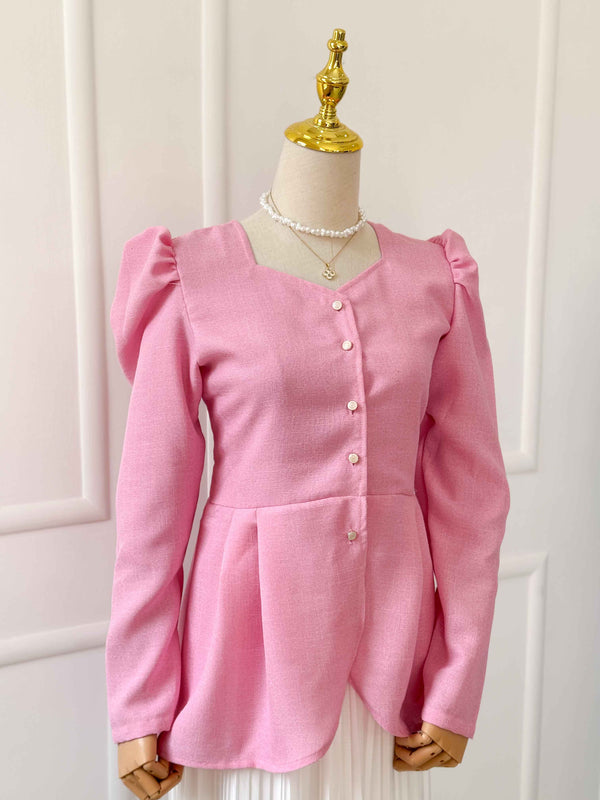 Puff Peplum Style top