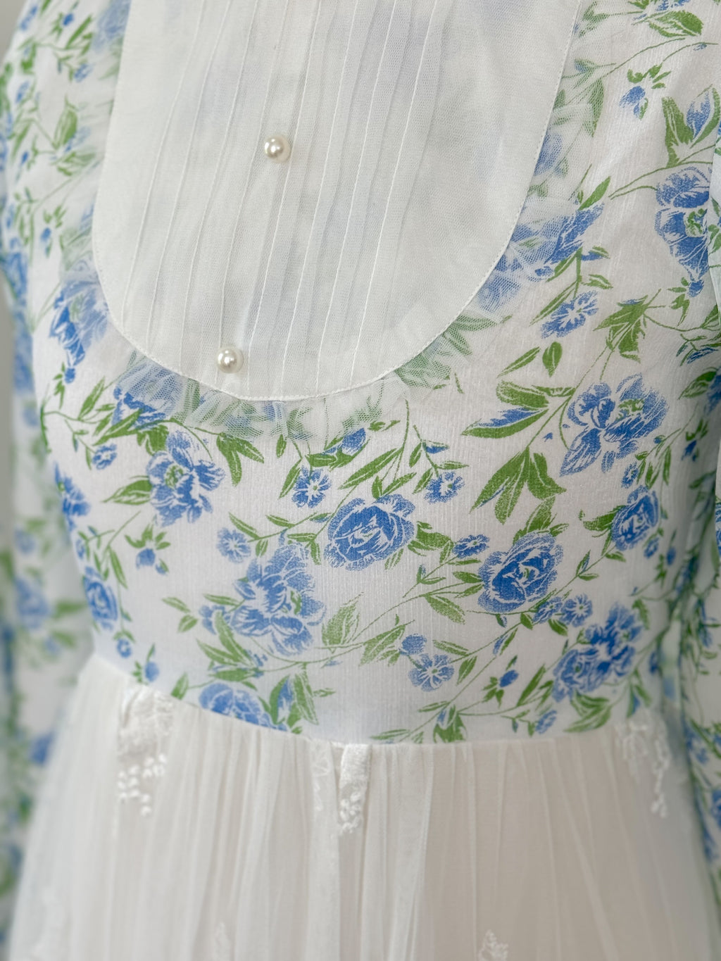 Marina Embroidered Net Long Dress