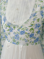 Marina Embroidered Net Long Dress