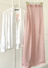 Pink Silk Skirt