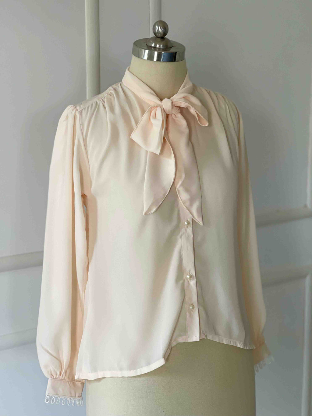 Peach Georgette Knot Top