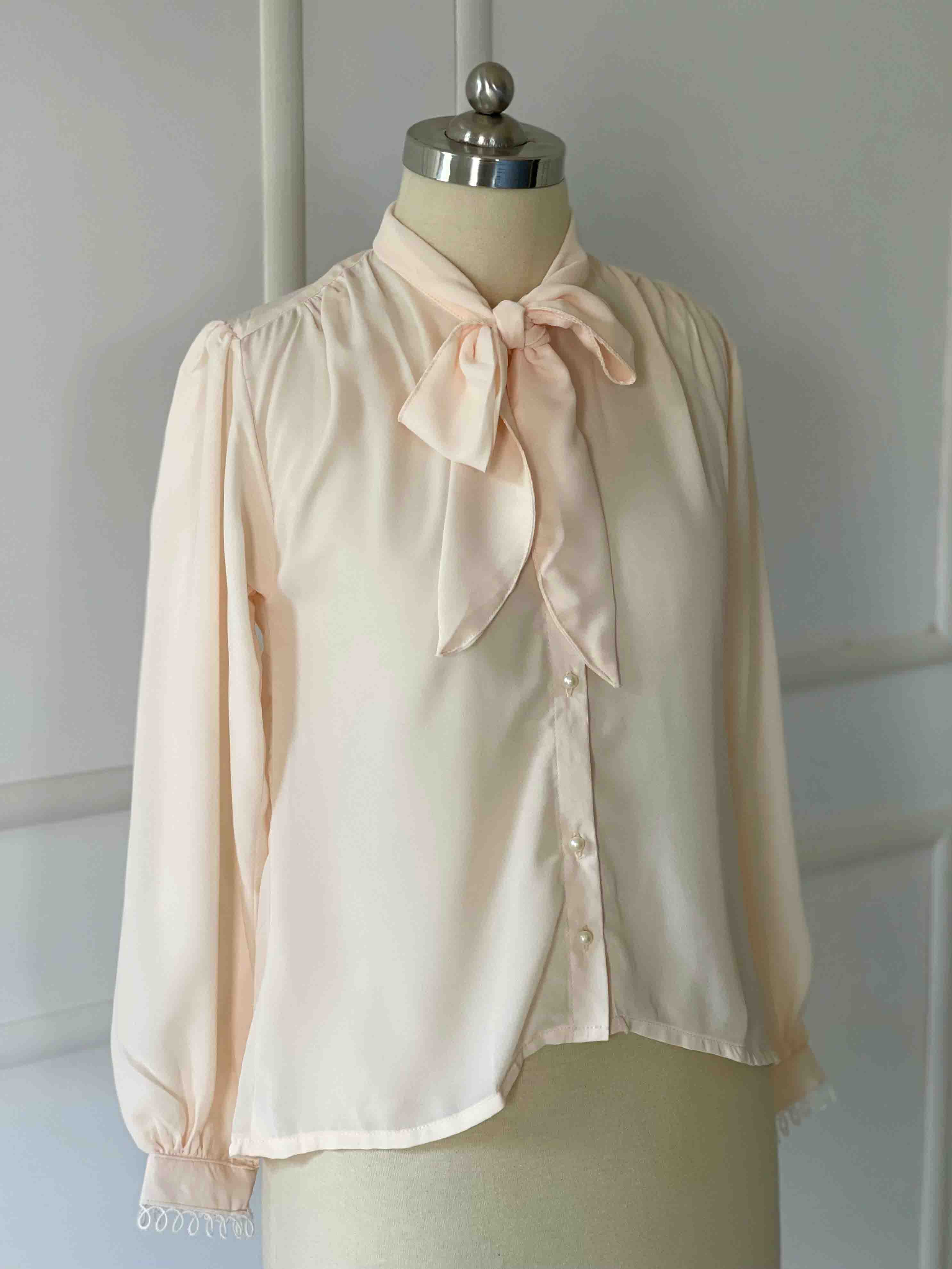 Peach Georgette Knot Top