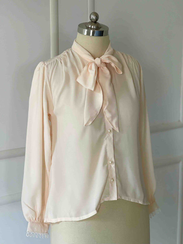 Peach Georgette Knot Top