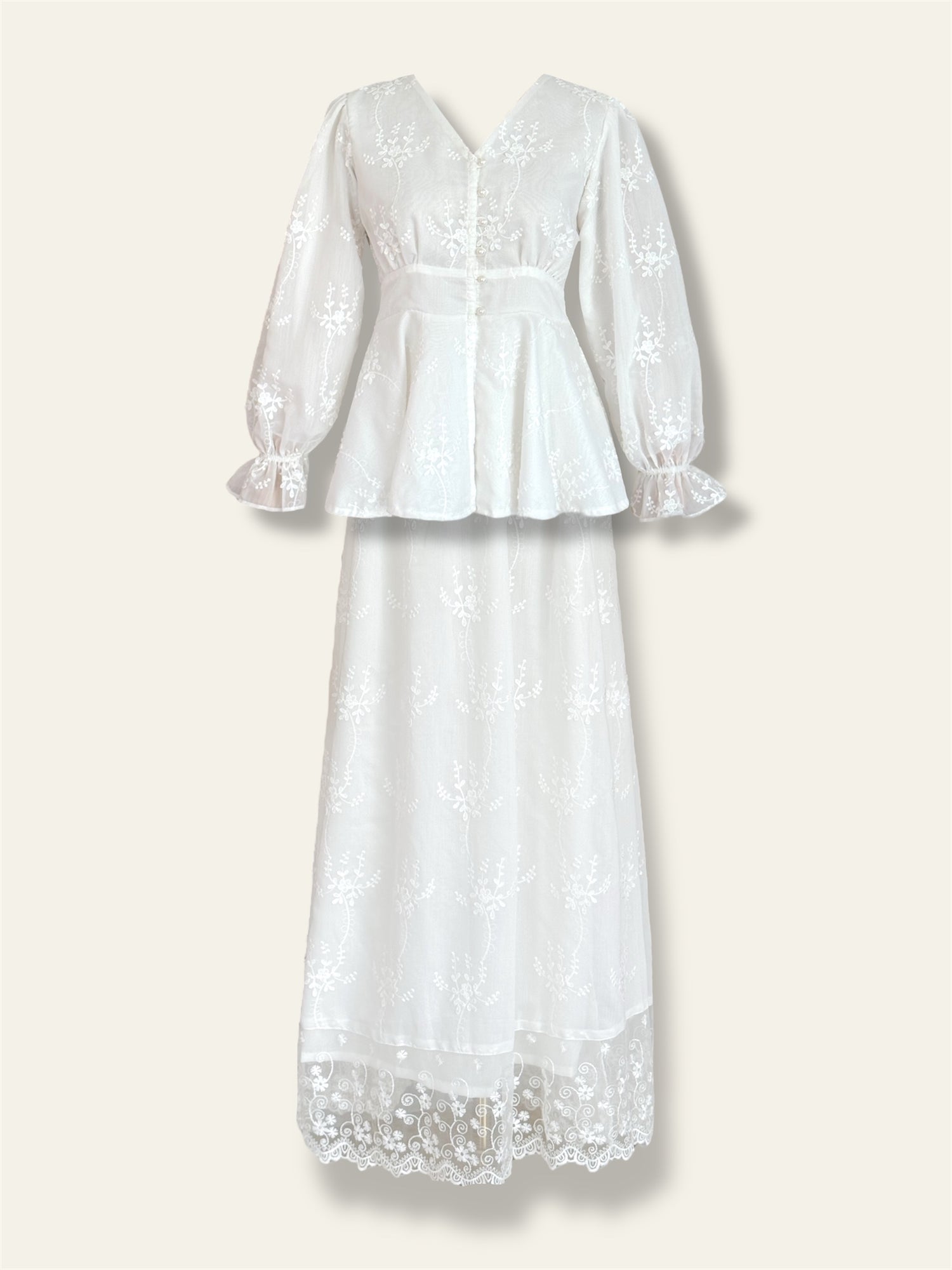 Jasmine Chiffon Blouse & Skirt