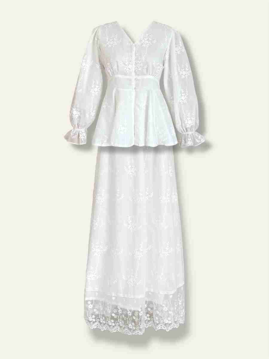 Jasmine Chiffon Blouse & Skirt