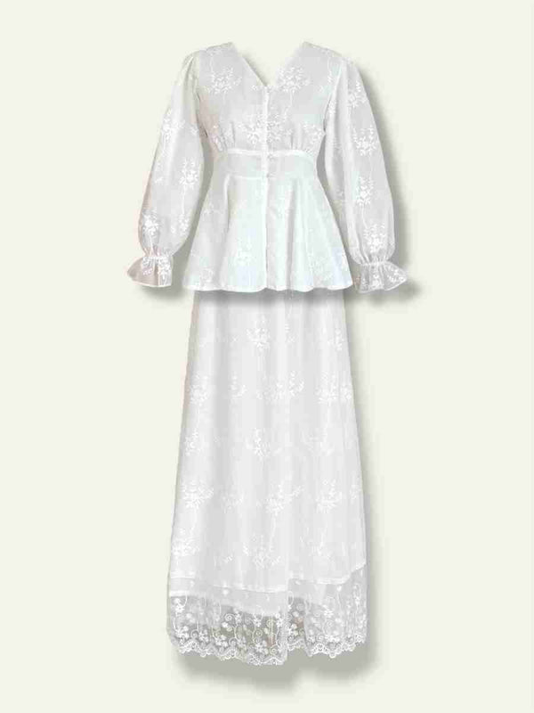 Jasmine Chiffon Blouse & Skirt