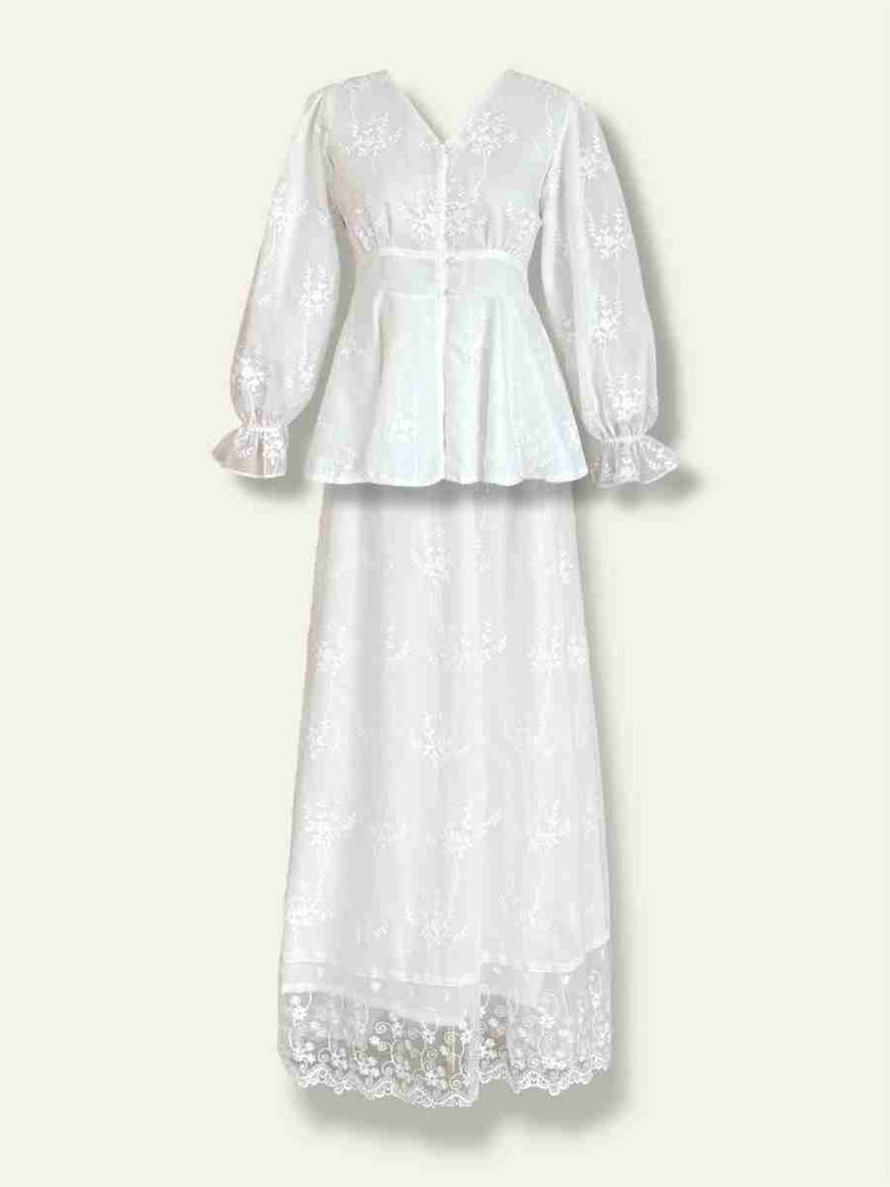 Jasmine Chiffon Blouse & Skirt