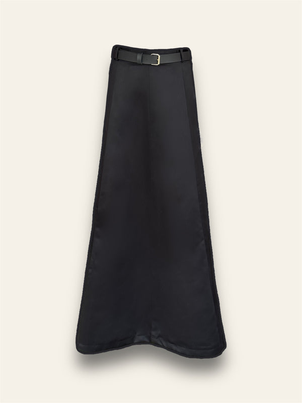 Midnight Silk Long Skirt