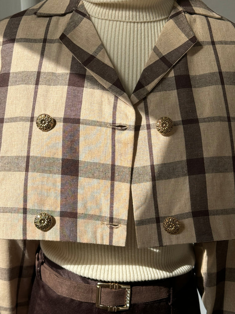 Almond Cropped Jacket – Chic Design with Comfort