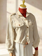 Crème Cropped Jacket