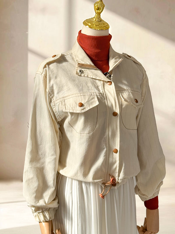 Crème Cropped Jacket