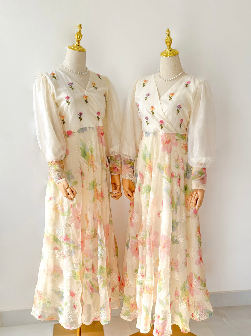 Spring Embroidered Long Dress