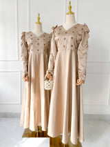 Valencia crystal-embellished long dress