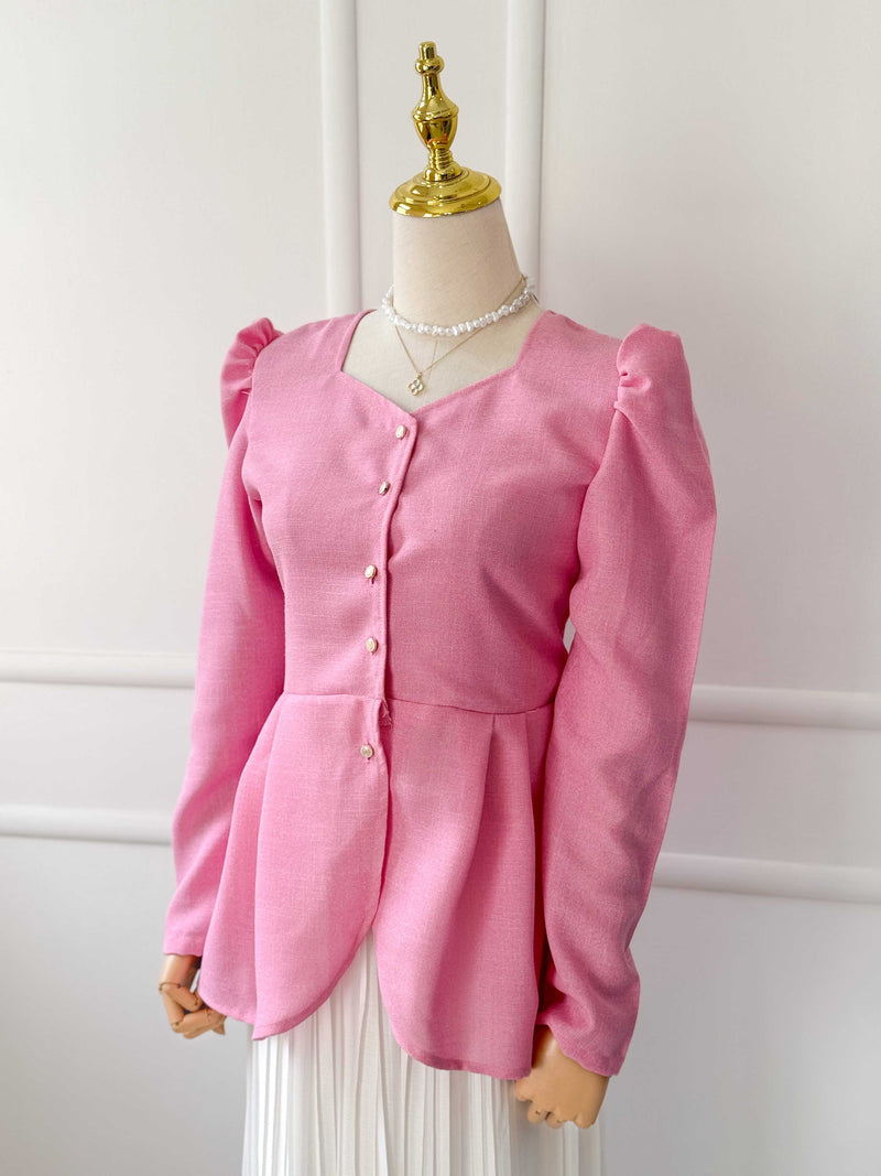 Puff Peplum Style top