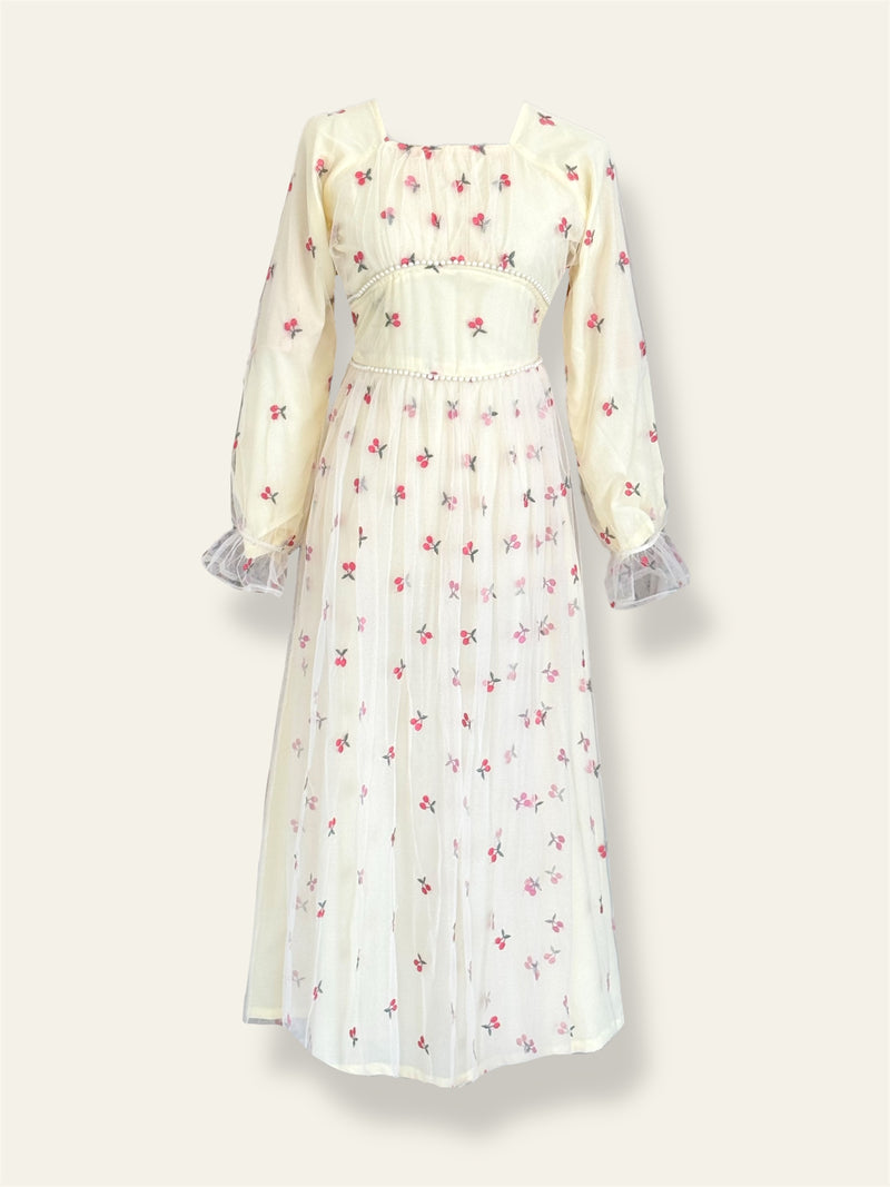 Chérie Embroidered Long Dress
