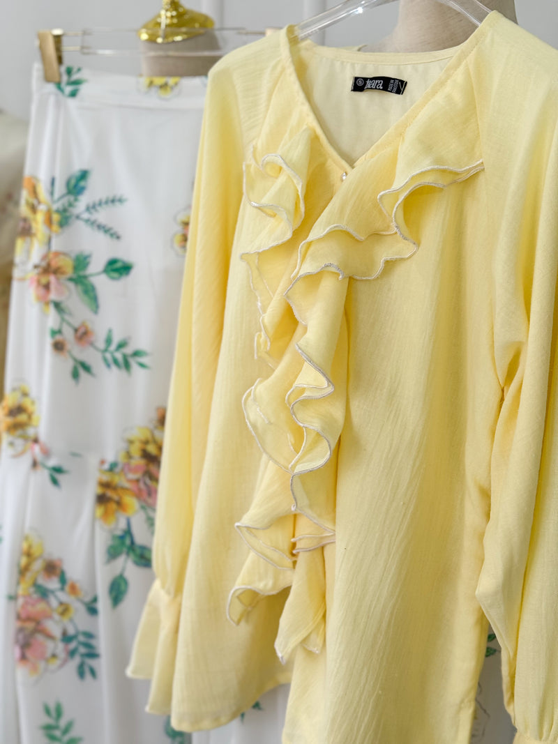 Buttercream Ruffled Top