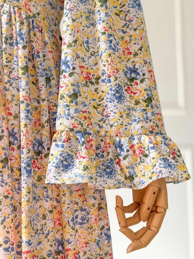 Daisy Printed Long Dress