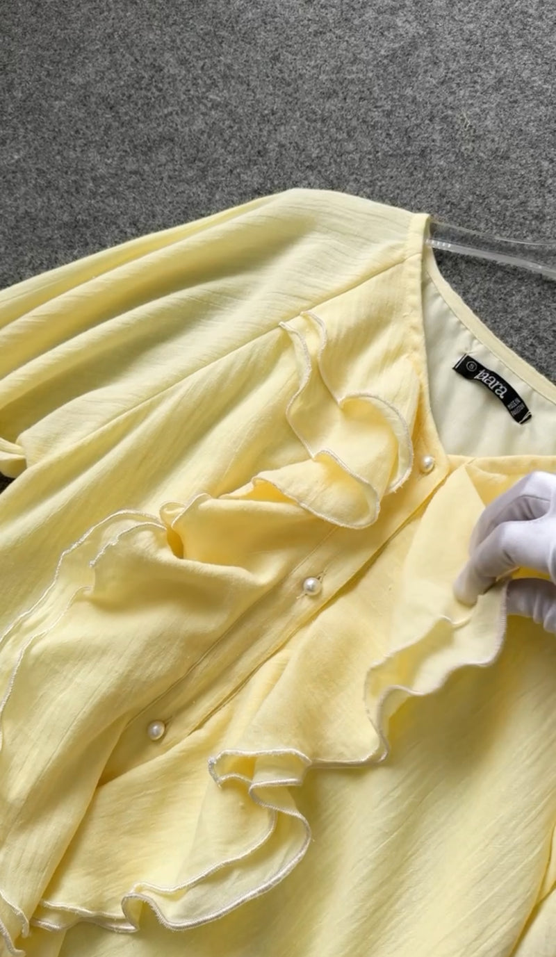 Buttercream Ruffled Top