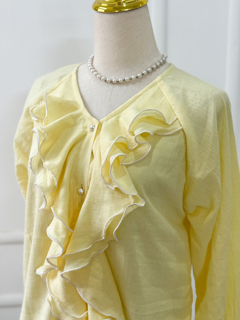 Buttercream Ruffled Top