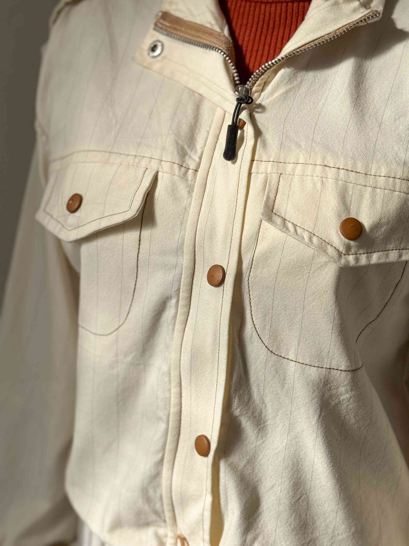 Crème Cropped Jacket