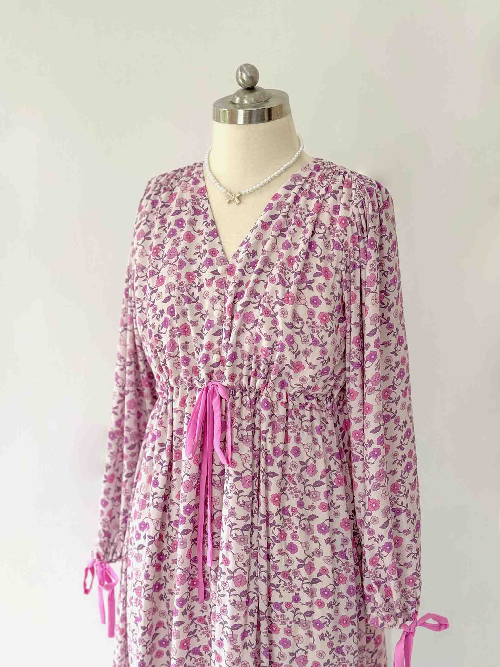 Ariana Floral V-neck Long Dress