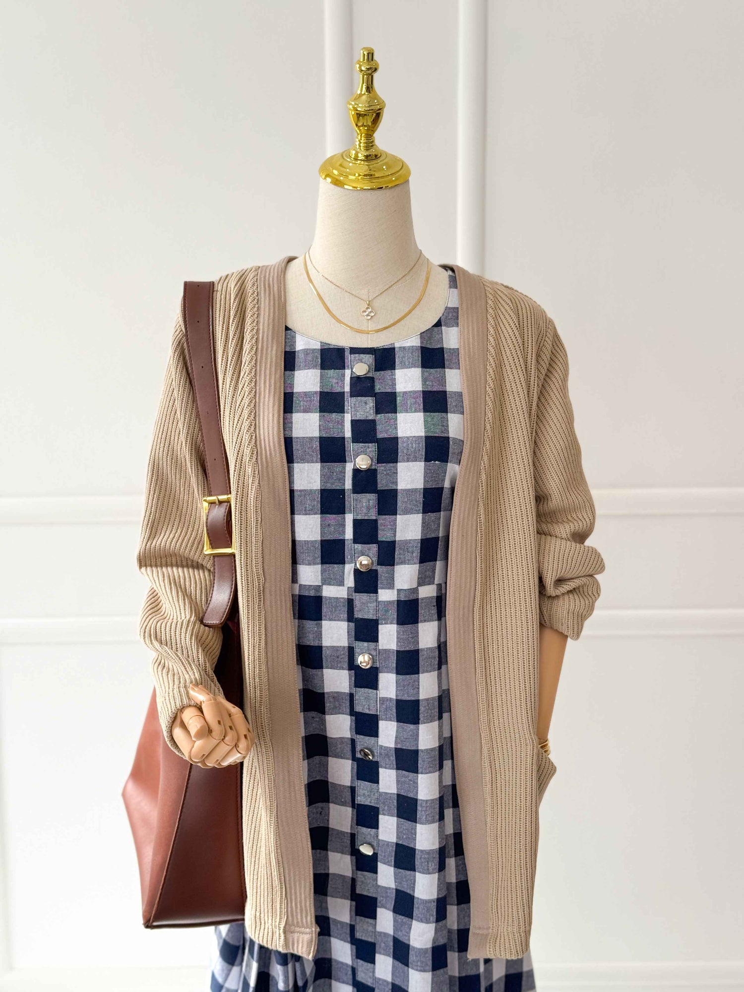 Oat Beige Knit Cardigan