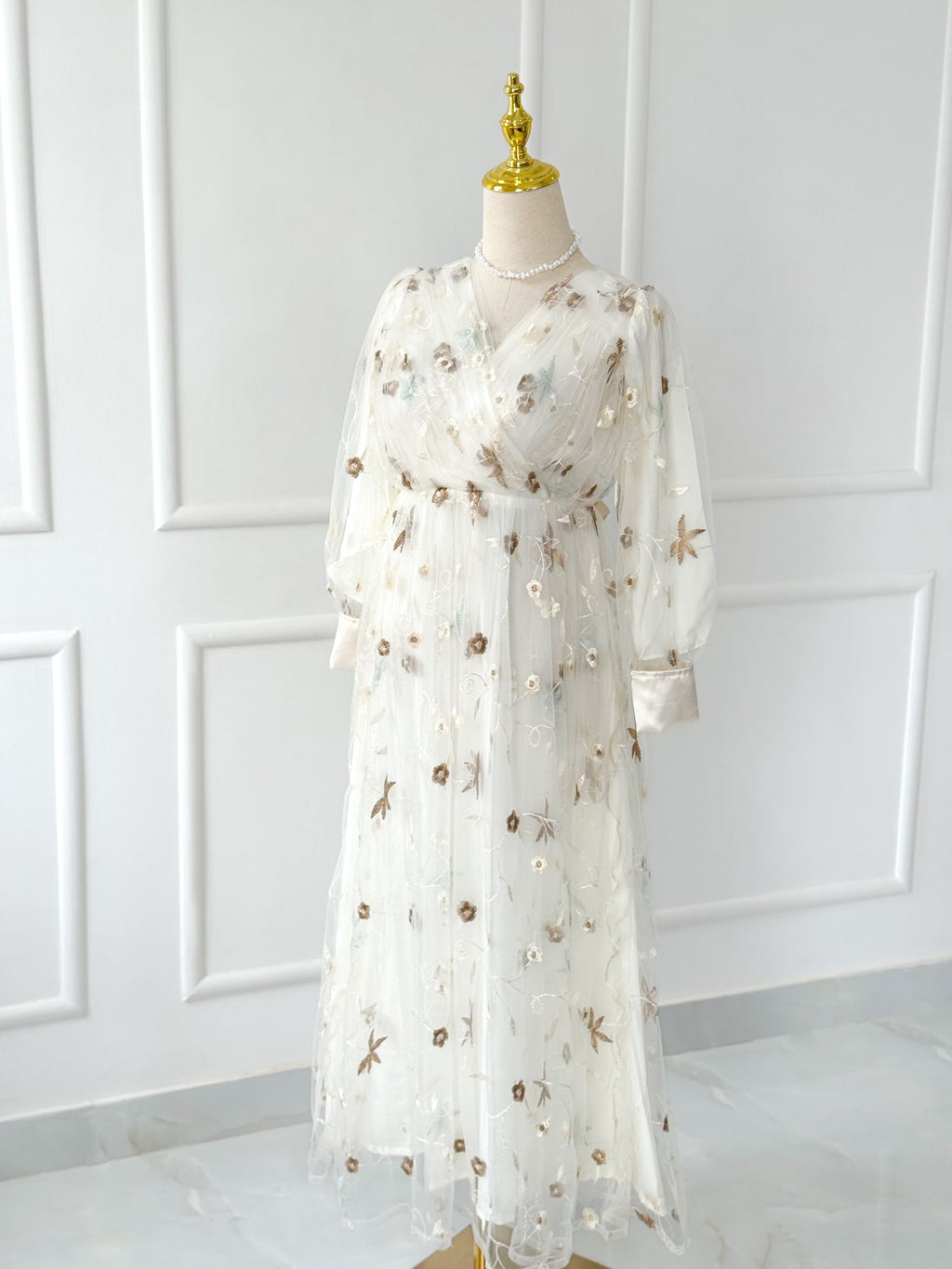 Poise Net Embroidered Formal Dress