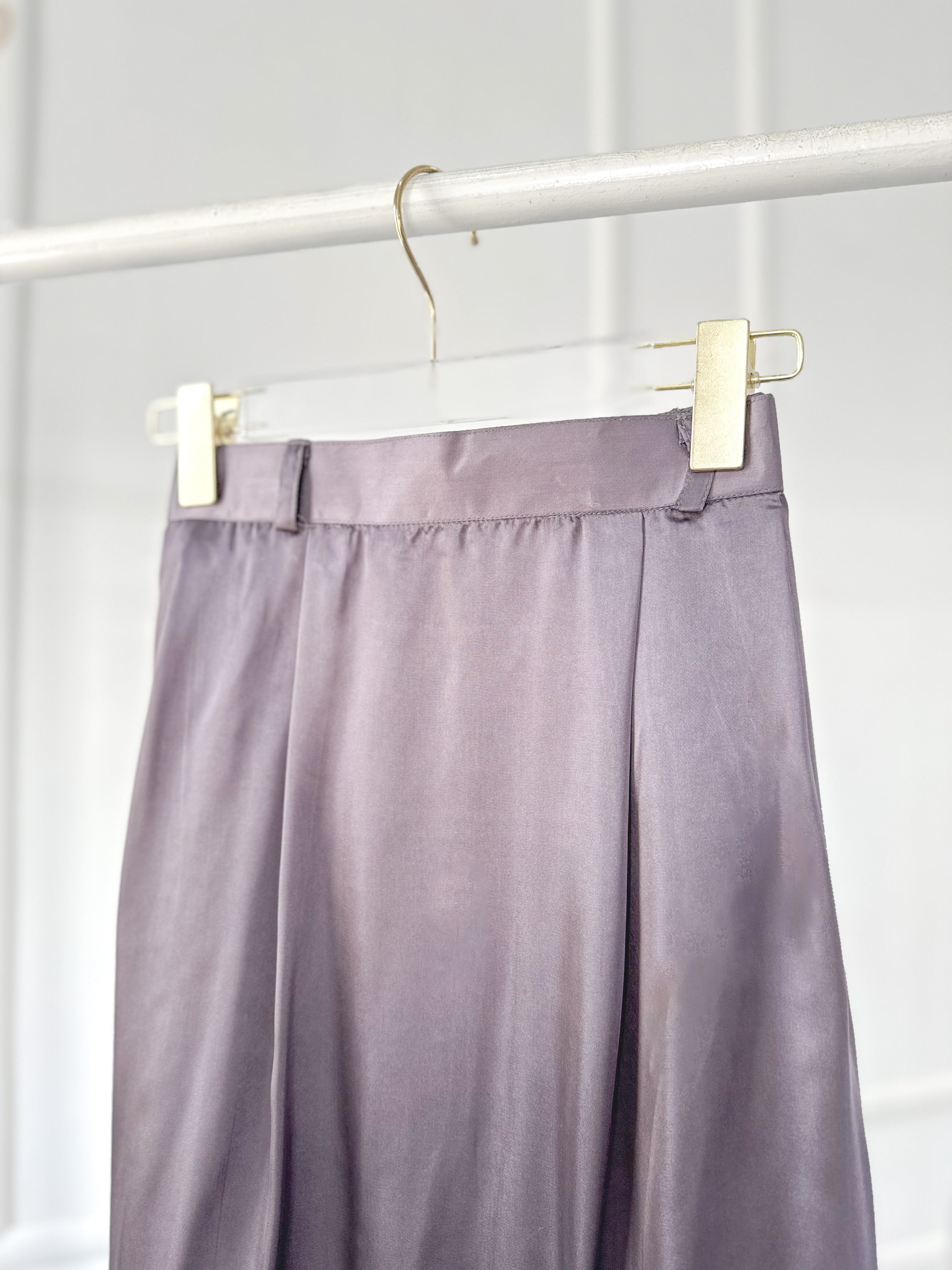 Grey Silk Skirt
