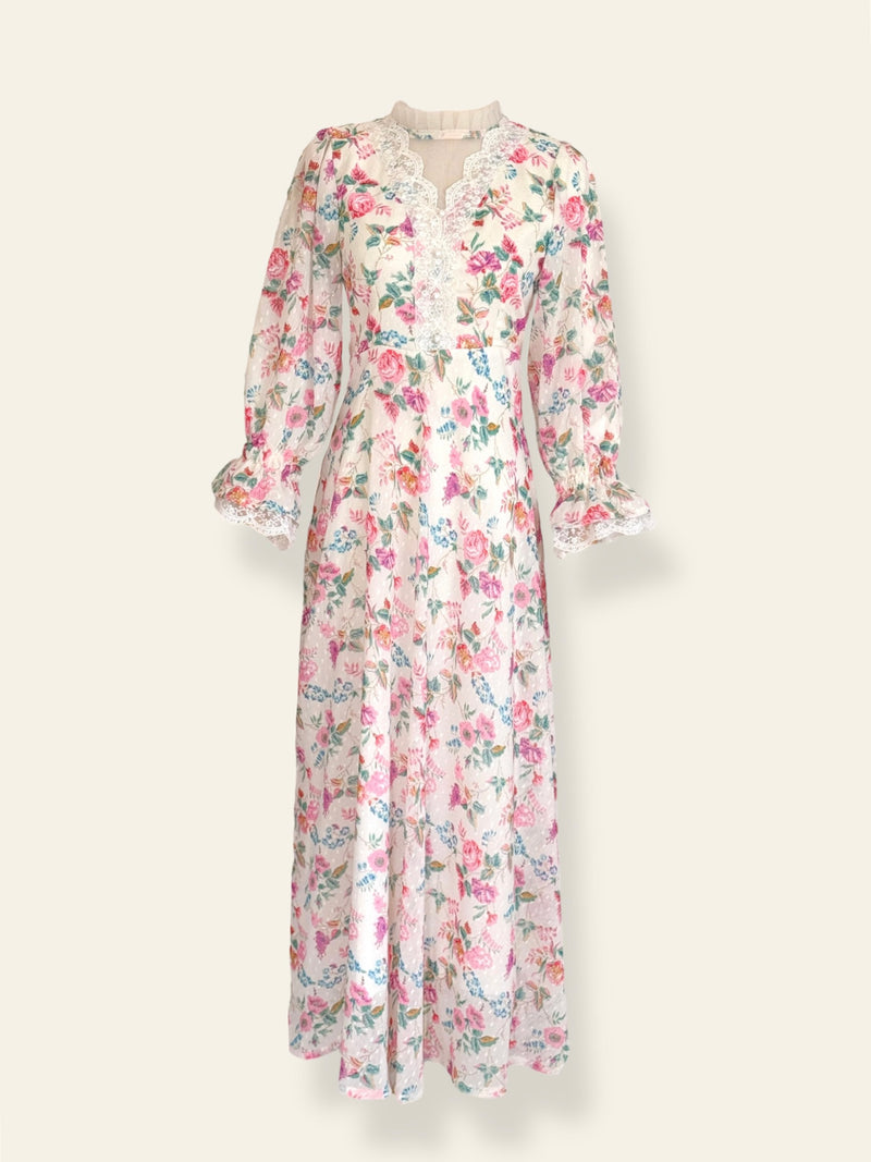 Melora Floral Pink Long Dress