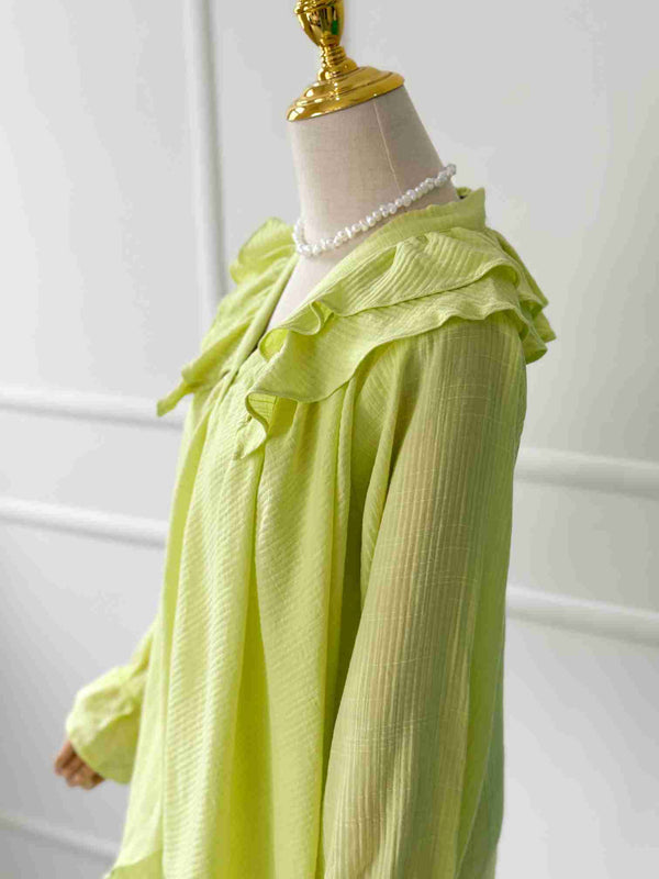 Citrus Ruffled Top