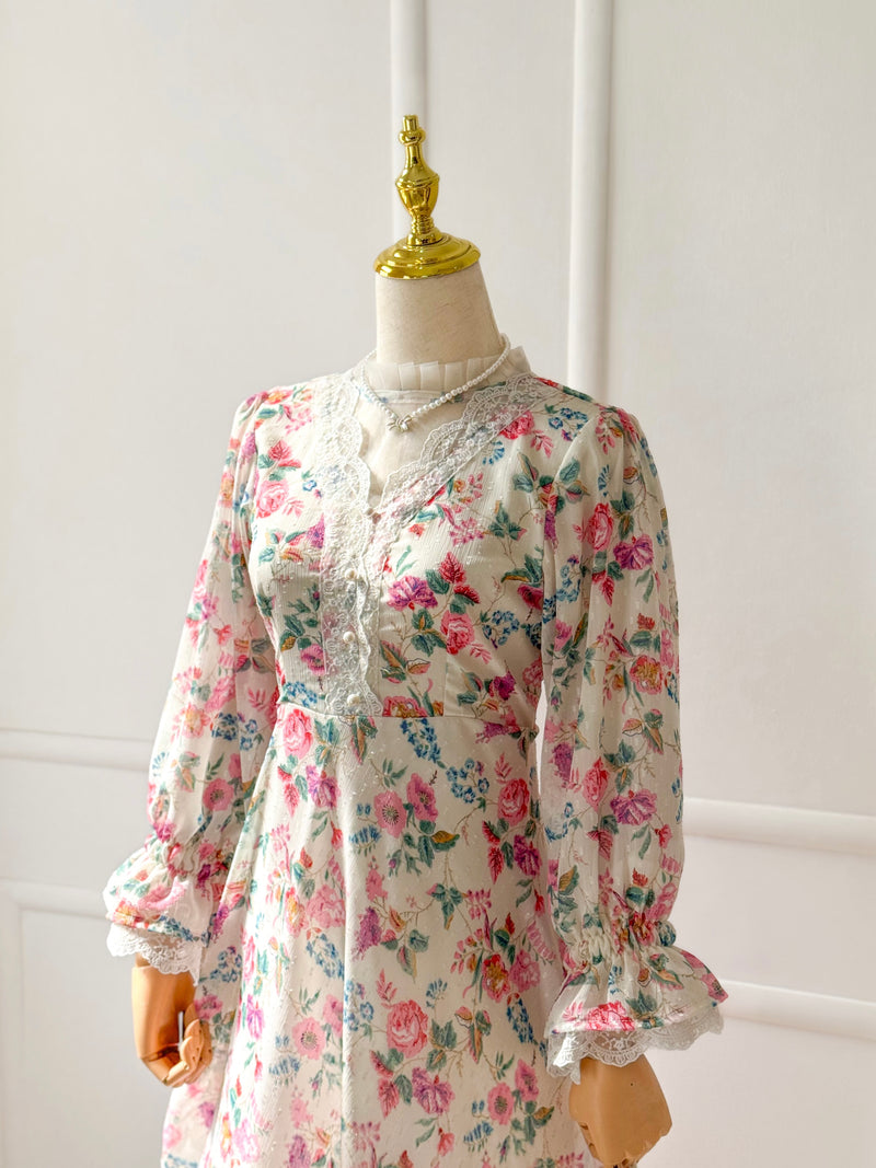 Melora Floral Pink Long Dress