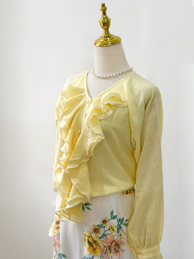 Buttercream Ruffled Top