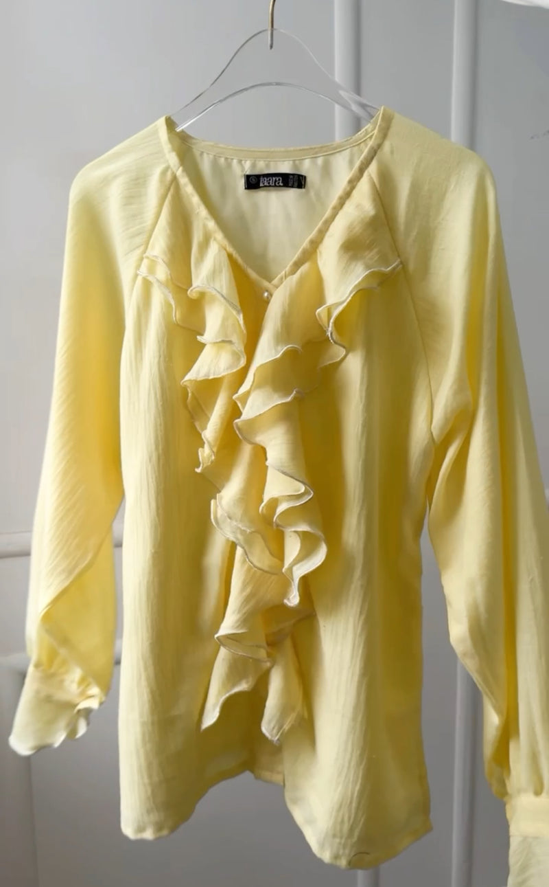 Buttercream Ruffled Top