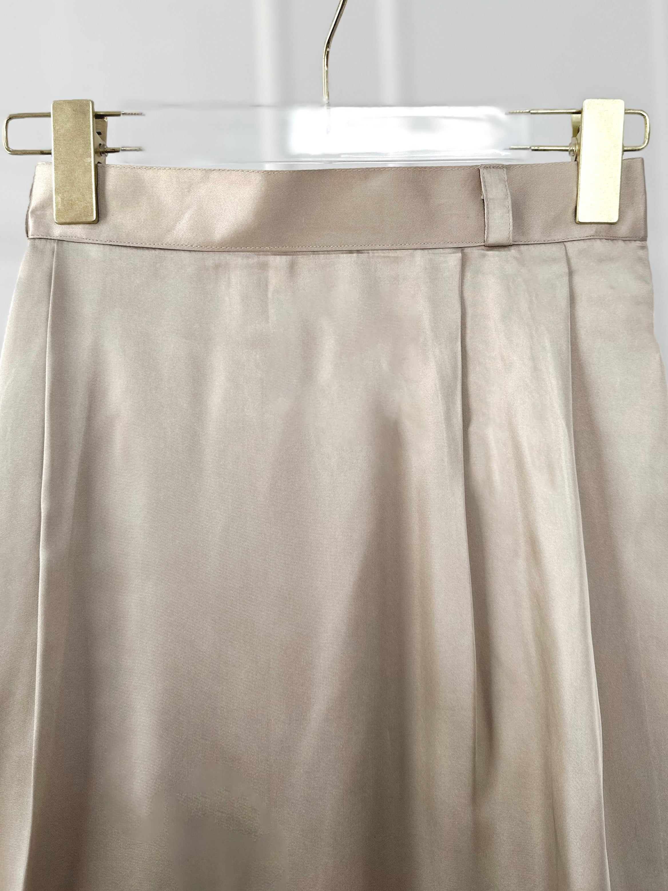 Beige Silk Skirt