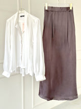 Grey Silk Skirt