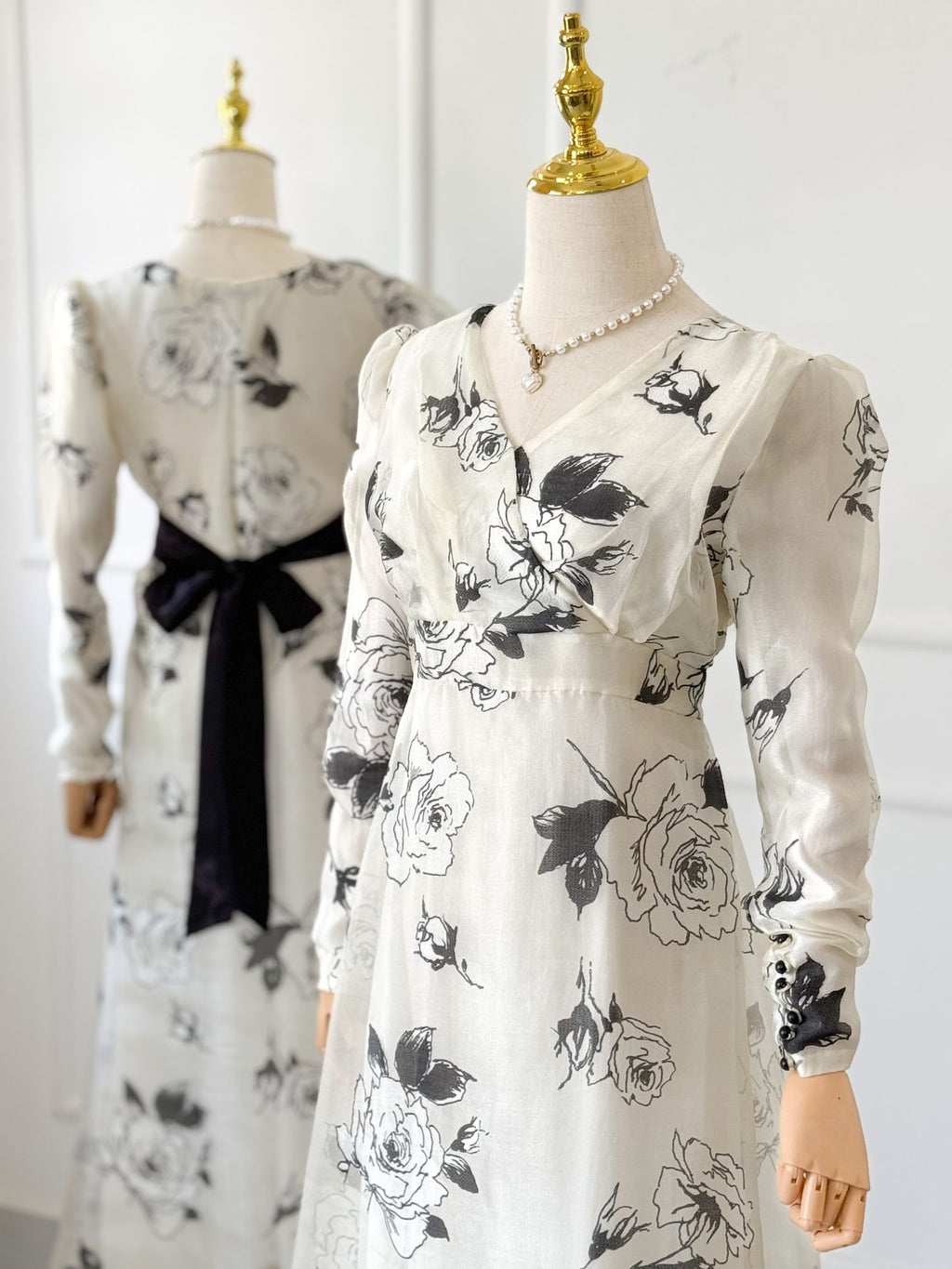 Alora Vintage Floral Long Dress