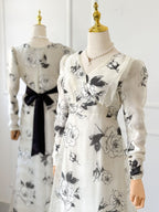 Alora Vintage Floral Long Dress