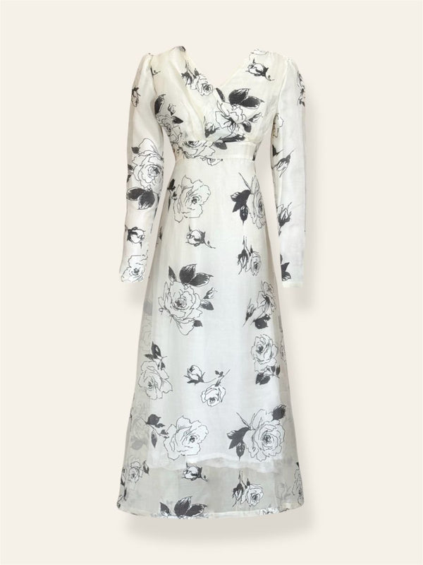 Alora Vintage Floral Long Dress