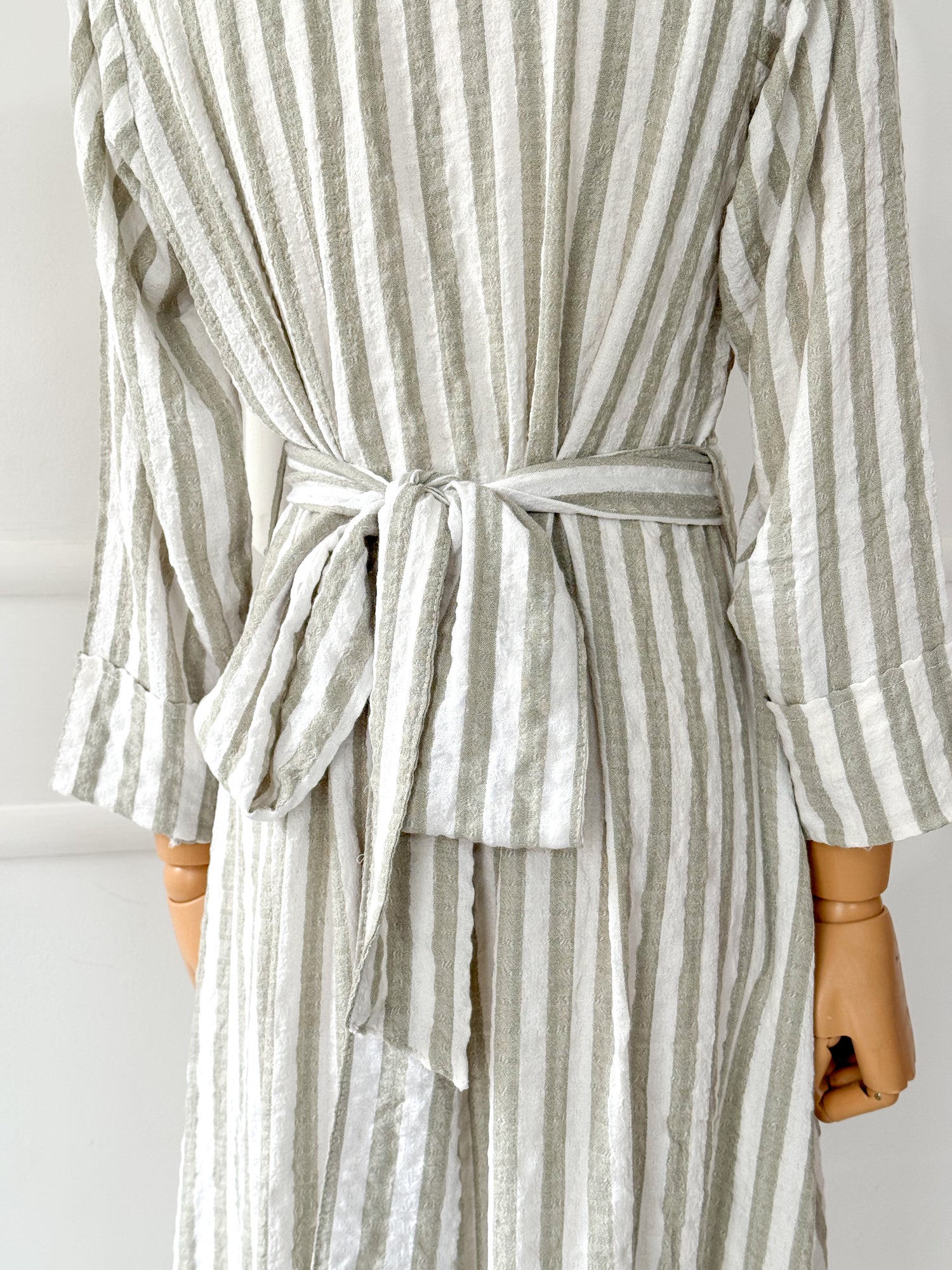 Liora Striped Waist-Tie Dress