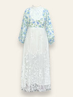 Marina Embroidered Net Long Dress
